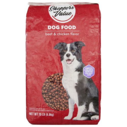 Shoppers Value Dog Food, Beef & Chicken Flavor