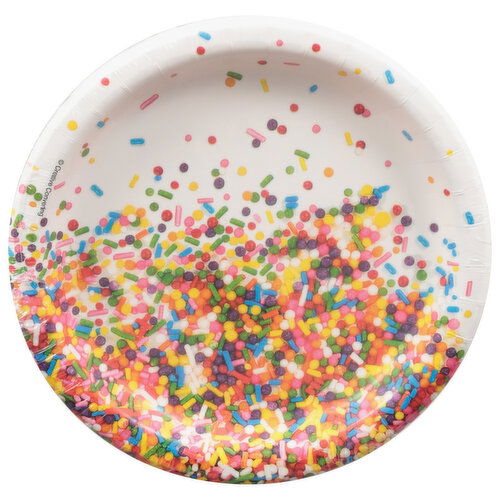 Party Creations Plates, Sprinkles