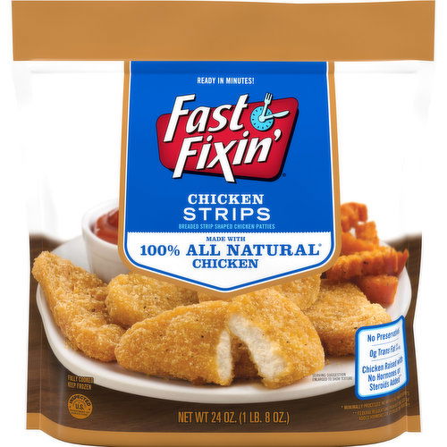 Fast Fixin Fast Fixin'® Chicken Breast Strips, 24 oz (Frozen)