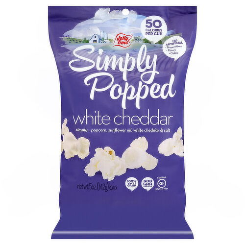 Jolly Time Simply Popped Popcorn, White Cheddar