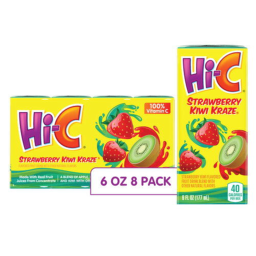 Hi-C  Strawberry Kiwi Kraze Cartons