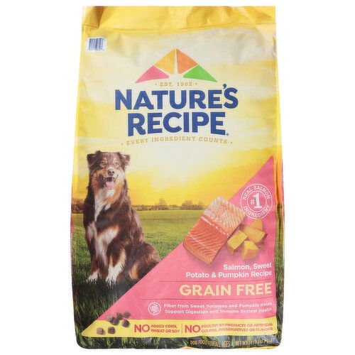 Nature's Recipe Dog Food, Salmon, Sweet Potato & Pumpkin Recipe, Grain Free