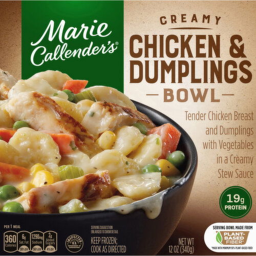 Marie Callender's Creamy Chicken & Dumplings Bowl Frozen Meal