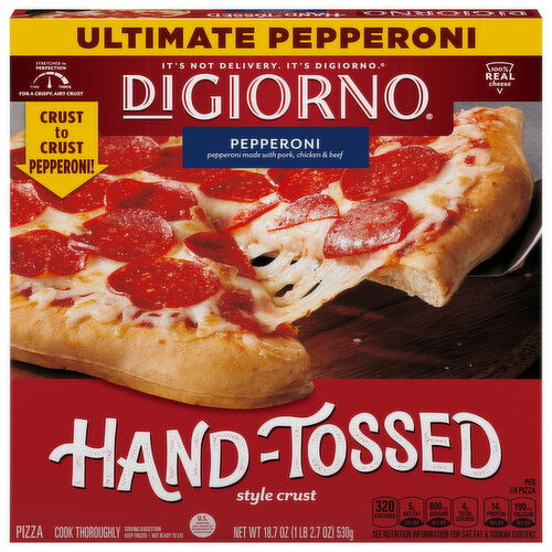 DiGiorno Pizza, Hand-Tossed Style Crust, Pepperoni