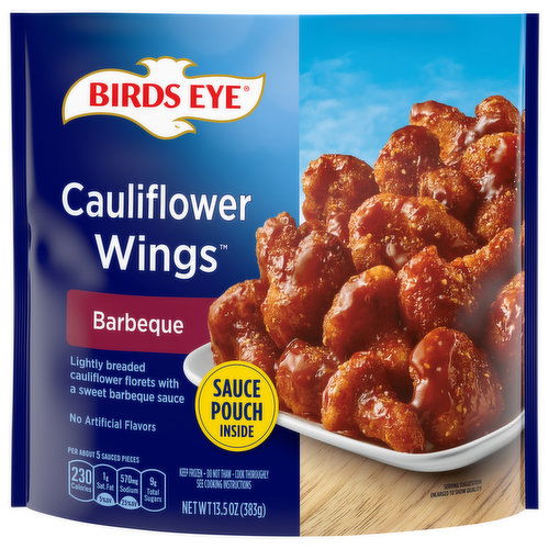 Birds Eye Barbeque Style Cauliflower Wings Frozen Vegetable Appetizer