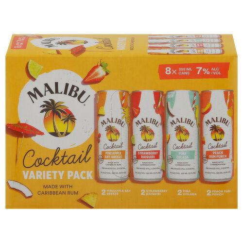 Malibu Cocktail, Assorted, Variety Pack