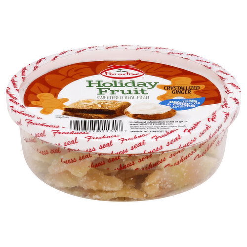 Paradise Holiday Fruit Candied Fruit, Crystallized Ginger