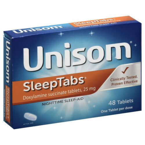 Unisom SleepTabs Nighttime Sleep-Aid, 25 mg, Tablets