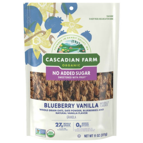 Cascadian Farm Granola, Organic, Blueberry Vanilla