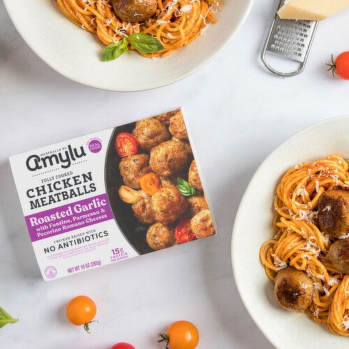 Amylu Foods Roasted Garlic Chicken Meatballs