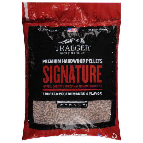 Traeger Hardwood Pellets, Premium, Signature Blend