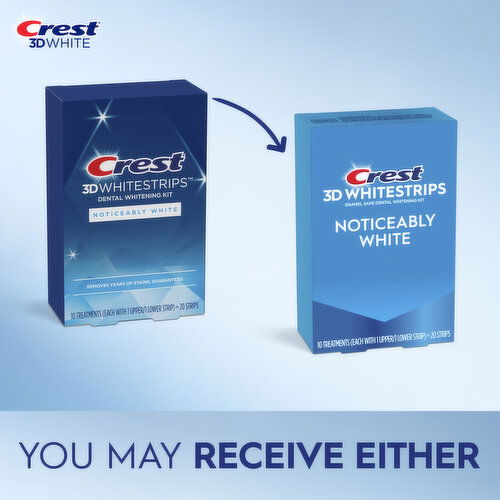 Crest WhiteStrips 3D | 3DWHITESTRIPS 3D Whitestrips Noticeably White At-home Teeth Whitening