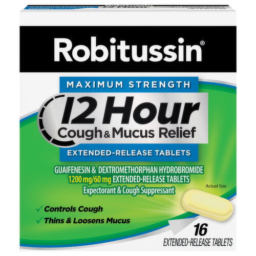 Robitussin Tablets 12 Hour Maximum Strength Cough & Mucus Relief
