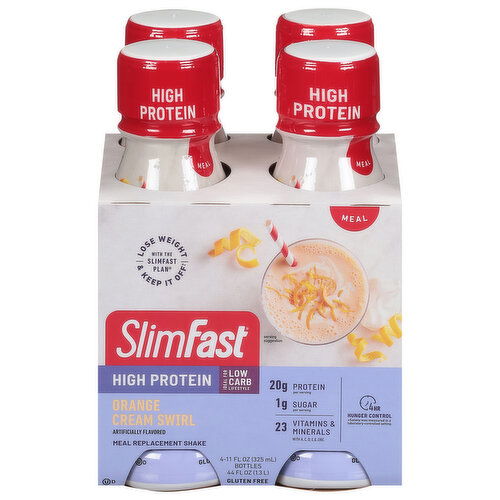 SlimFast High Protein Meal Replacement Shake, High Protein, Orange Cream Swirl