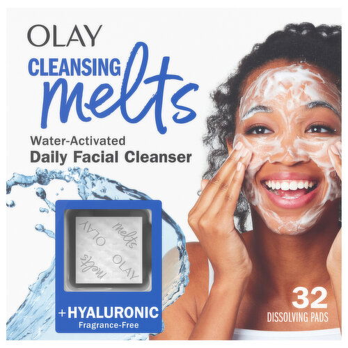 Olay Cleansing Melts Facial Cleanser, Daily, Water-Activated