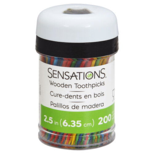 Sensations Toothpicks, Wooden