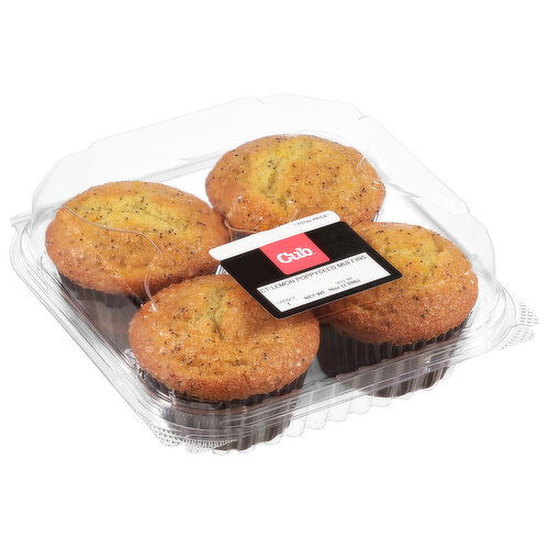 Cub Bakery Lemon Poppy Seed Muffins 4 Count