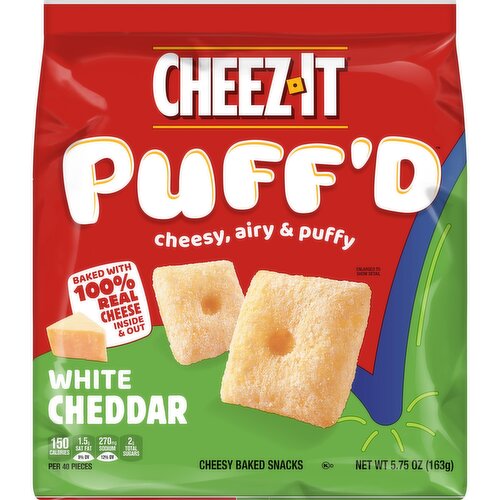 Cheez-It Puff'd Cheesy Baked Snacks, White Cheddar