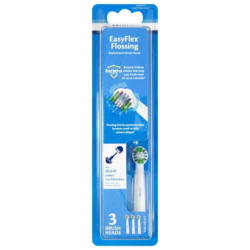 Equaline Brush Heads, EasyFlex Flossing