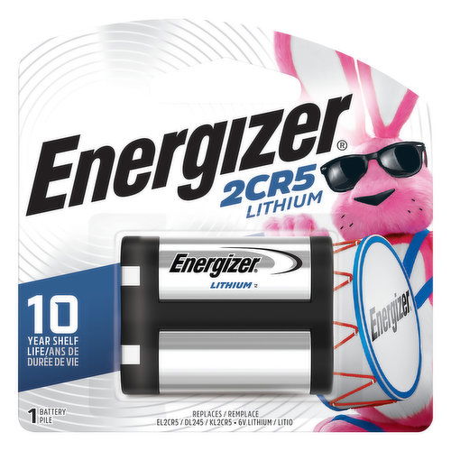 Energizer Battery, Lithium, 2CR5