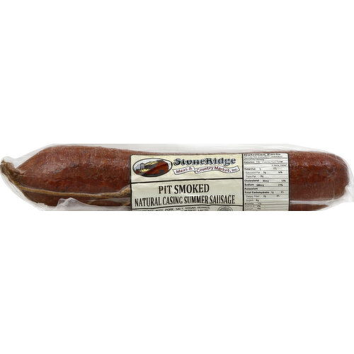 StoneRidge Meat & Country Market Summer Sausage, Pit Smoked, Natural Casing