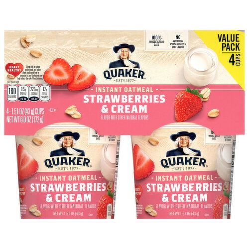 Quaker Strawberries & Cream Instant Oatmeal Value Pack