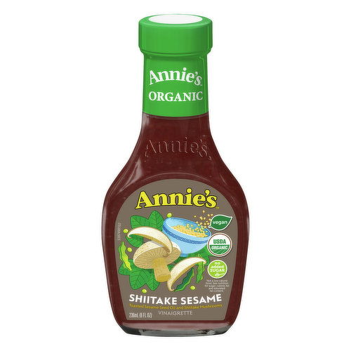 Annies Vinaigrette, Organic, Shiitake Sesame