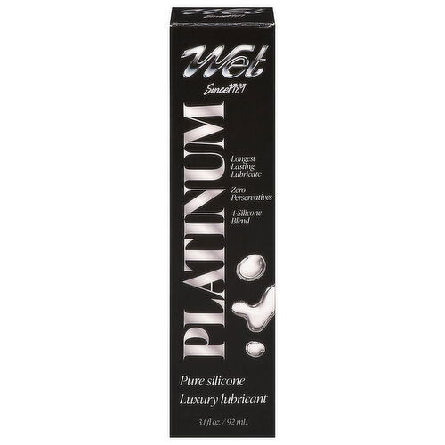 Wet Luxury Lubricant, Pure Silicone, Platinum