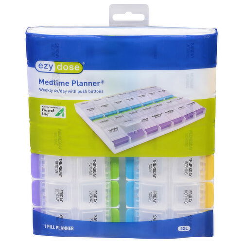 Ezy Dose Medtime Planner Pill Planner, 2 XL