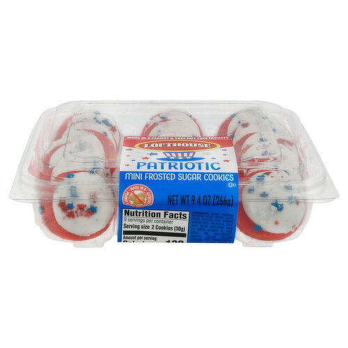 Lofthouse Sugar Cookies, Frosted, Mini, Patriotic