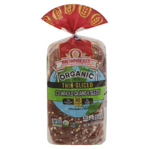 Brownberry Brownberry Organic Thin Sliced 22 Grains & Seeds Bread, 20 oz