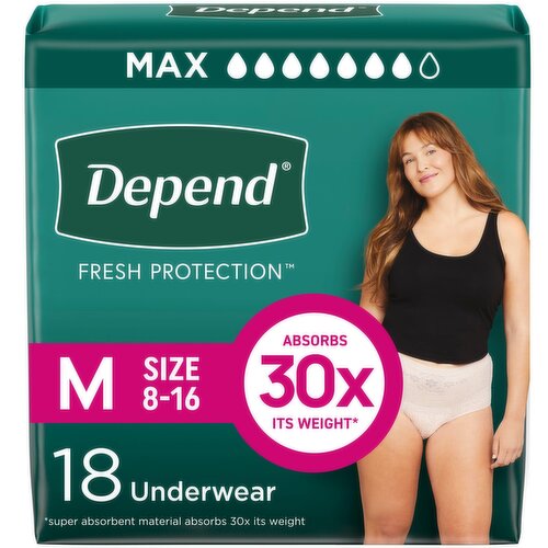 Depend Fresh Protection Incontinence Underwear for Women, Maximum Absorbency