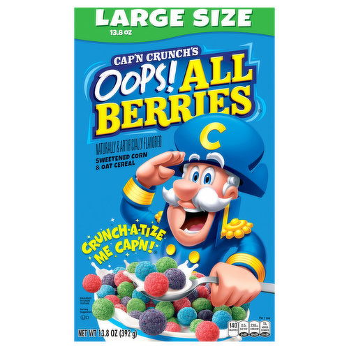 Cap'n Crunch's Cereal, Oops! All Berries, Large Size