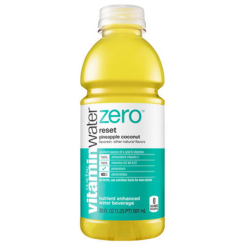 Vitaminwater Zero Water Beverage, Reset, Pineapple Coconut