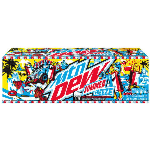 Mountain Dew Mountain Dew Soda Summer Freeze 12 Fl Oz, 12 Count