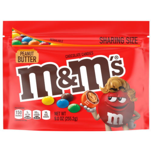 M&M's Chocolate Candies, Peanut Butter, Sharing Size