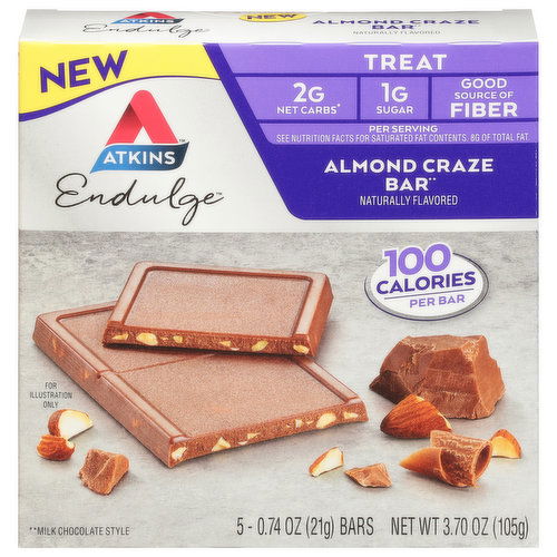 Atkins Endulge Bars, Almond Craze, Treat