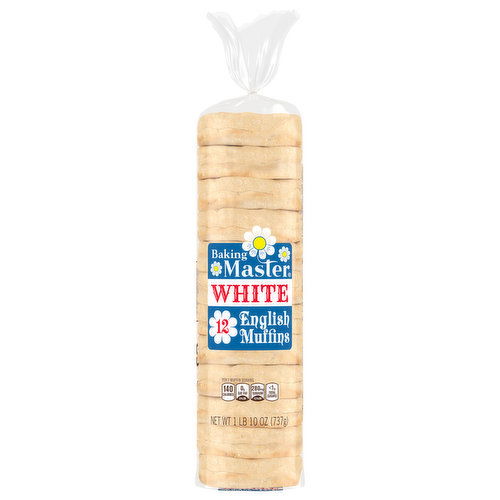 Baking Master English Muffins, White