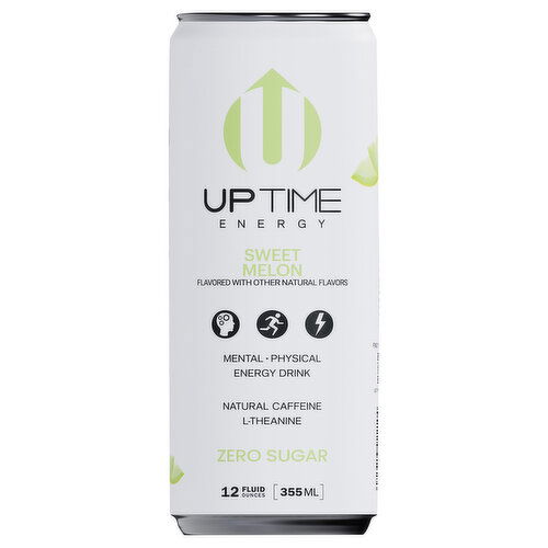 Uptime Zero Sugar Sweet Melon Energy Drink