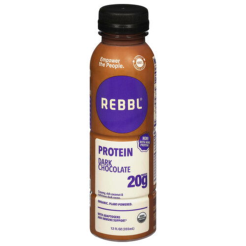 Rebbl Organic Plant-Powered Dark Chocolate Protein