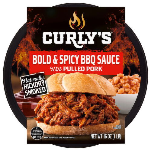 Curly's Bold & Spicy BBQ Sauce with Pulled Pork