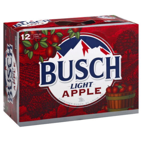Busch Light Beer, Apple, Light