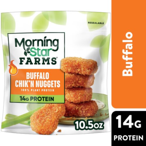 MorningStar Farms Plant Based Chik'n Nuggets, Buffalo