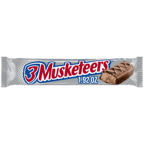 3 Musketeers 3 MUSKETEERS Candy Milk Chocolate Bar, Full Size, 1.92 oz