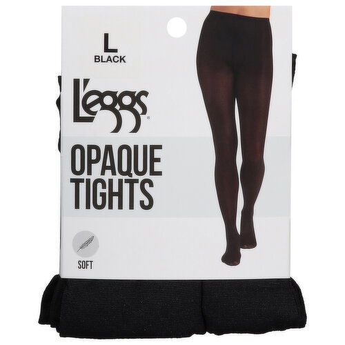 L'eggs Tights, Opaque, Black, L