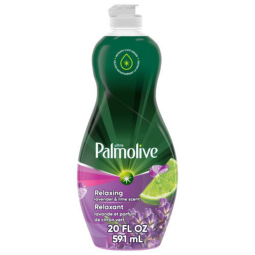 Palmolive Ultra Relaxing Lavender and Lime Scent Liquid Dish Soap, Cuts Through Grease, Soft on Hands