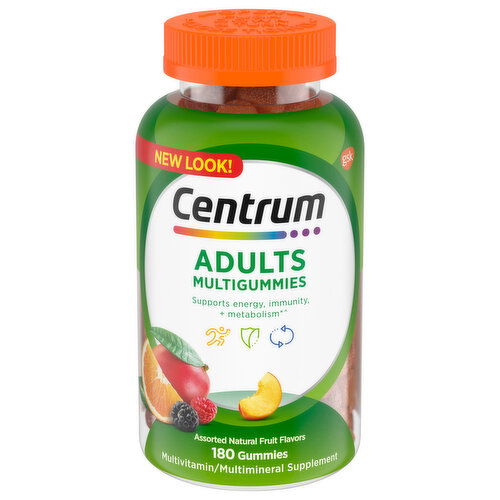 Centrum Multivitamin/Multimineral Supplement, Assorted Natural Fruit Flavors, Adults