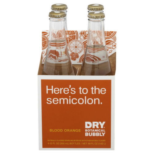 DRY Botanical Bubbly Sparkling Beverage, Blood Orange