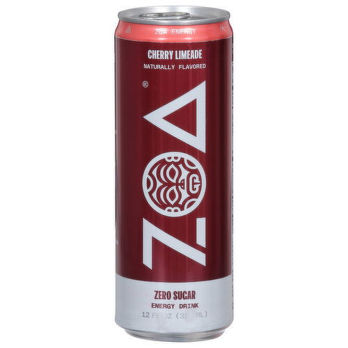 Zoa Energy Drink, Cherry Limeade, Zero Sugar