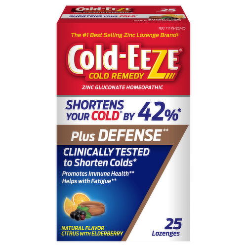 Cold-Eeze Lozenges Natural Flavor Citrus with Elderberry Cold Remedy